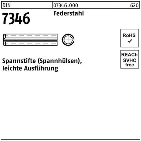 DIVERSE Spannstifthülse ISO 13337 geschlitzt 4 x 28 Federstahl leichte Ausf. 