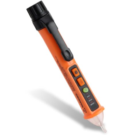 Spannungsprüfer, berührungsloser Spannungsprüferstift mit einstellbarer Empfindlichkeit, berührungsloser Tester 12V-1000V/48V-1000V, LED-Anzeige, akustischer Alarm, automatische Abschaltung, Lampenfun