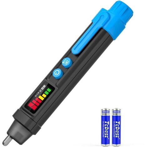 Spannungsprüfer, Dual-Skala 12–1000 V / 48–1000 V, berührungsloser Spannungsprüfer, Spannungsanzeigestift mit NCV, Trenndetektor mit Taschenlampe und akustischem Alarm