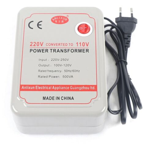 Spannungswandler 220-250 V zu 100-120 V - Für elektrische Geräte - Mit einer Spannung von 220-250 V (500 W)