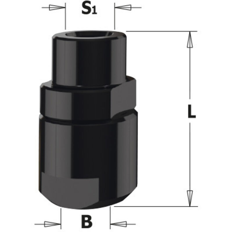Cmt 796.121.00 M12x1 Rh Frässpannfutter Für Spannzangen D=10-12-12, 7mm