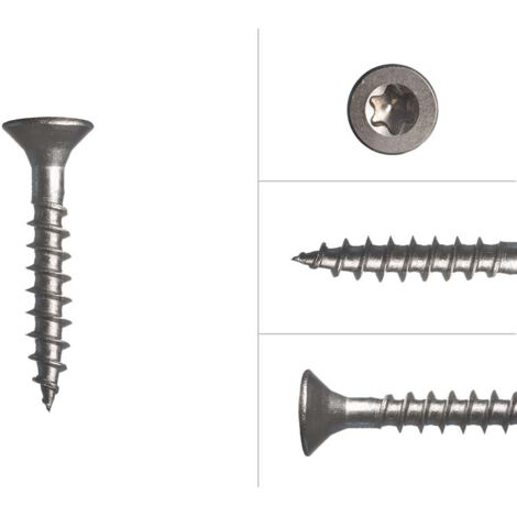 Spanplattenschrauben Edelstahl A2 4 x 25 mm Torx 20 - 200 Stück