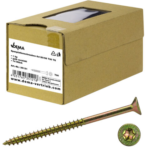 Spanplattenschrauben Holzschrauben Schrauben Senkkopf versch. Größen Ø 3 - 6 mm