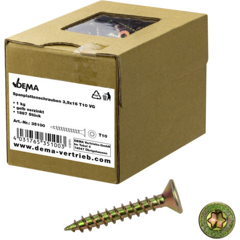 Spanplattenschrauben Holzschrauben Schrauben Senkkopf versch. Größen Ø 3 - 6 mm