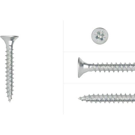 Spanplattenschrauben verzinkt 5 x 40 mm Pozidrive Vollgewinde -