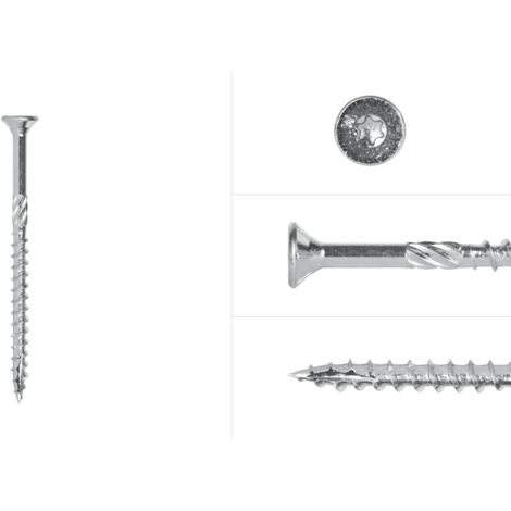 Spanplattenschrauben Verzinkt 5 x 80 mm Torx 25 Teilgewinde -