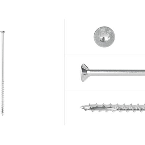 Spanplattenschrauben Verzinkt 6 x 200 mm Torx 30 mit Teilgewinde