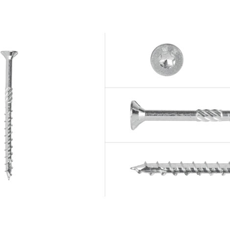 Spanplattenschrauben Verzinkt 6 x 80 mm Torx 30 mit Teilgewinde -