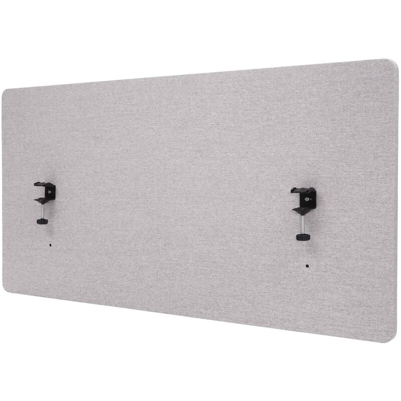 Paroi de séparation acoustique HWC-G75, Protection visuelle pour bureau, panneau, tissu - 120x60cm, gris