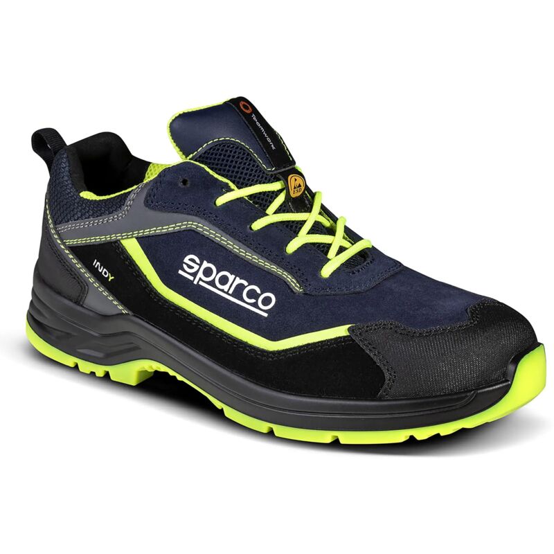 07537BMGF Chaussure de sécurité Indy Baltimore esd S3S sr Bleu/Jaune 42 - Sparco