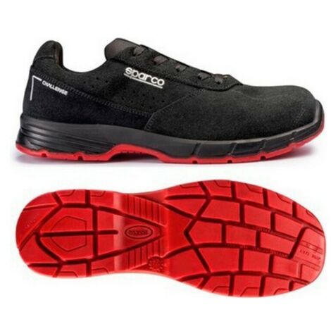 Sparco Challenge Hinwil ESD S1P SRC scarpa bassa antinfortunistica nere N.38 in suede e nylon con puntale per uso esterno e interno Nero 38