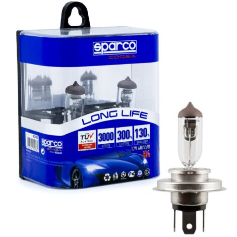Sparco Halogenlampen H4 12V 3000K Gelb 60/55W P43t, 2 Stück