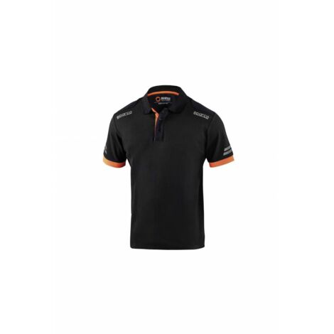 Sparco Polo Toledo Black Orange TG L