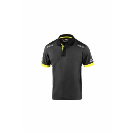 SPARCO POLO TOLEDO GREY YELLOW TG S