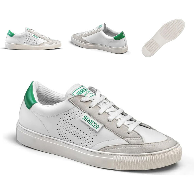 Scarpe sneakers S-TIME Bianco verde smart casual