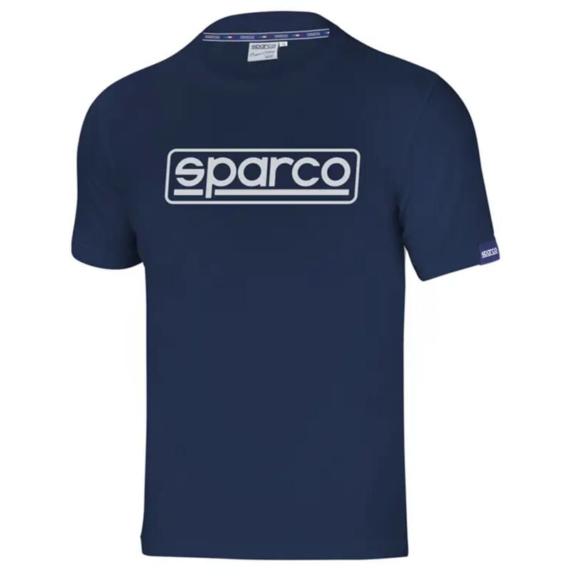 Image of T-Shirt Frame Maglietta mezze maniche con Logo Sparco Blu marine - m