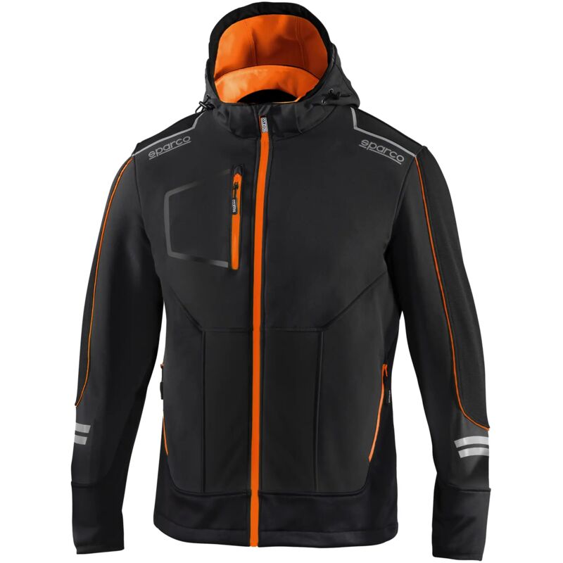 No Brand - Sparco York Tech Soft-shell Arbeitsjacke 02412 - M - Schwarz / Orange