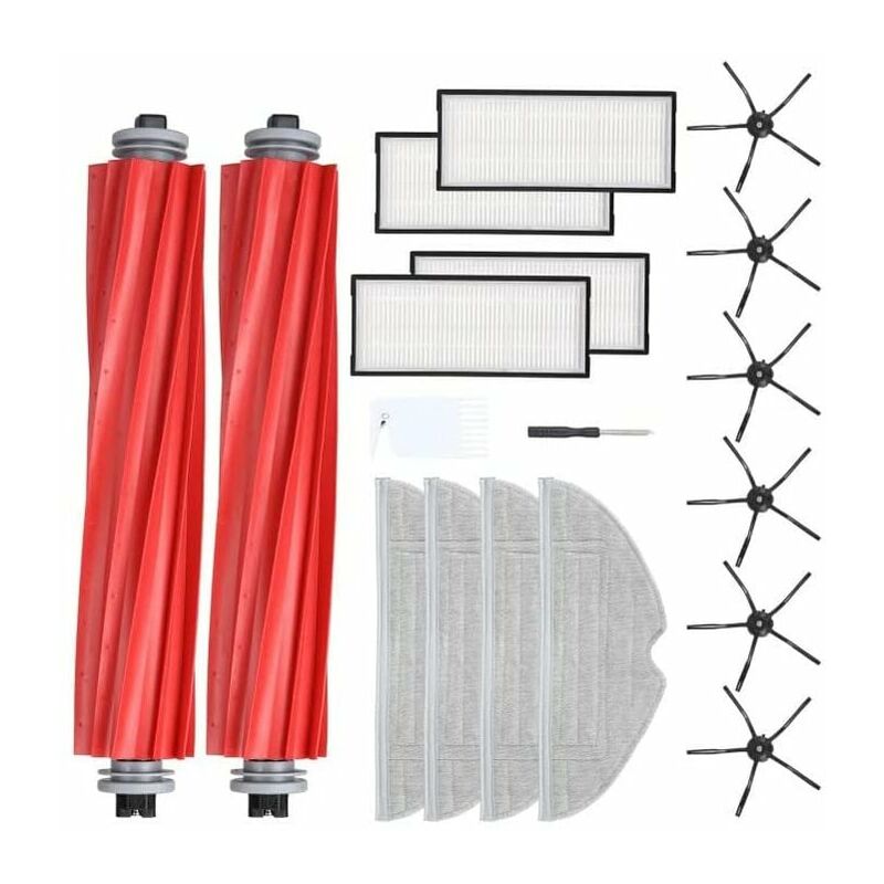 Spare parts cleaning cloths for Roborock S7 S7 Plus T7S T7S Plus robot vacuum cleaner accessories kit main brush, filter, side brush, cleaning brush