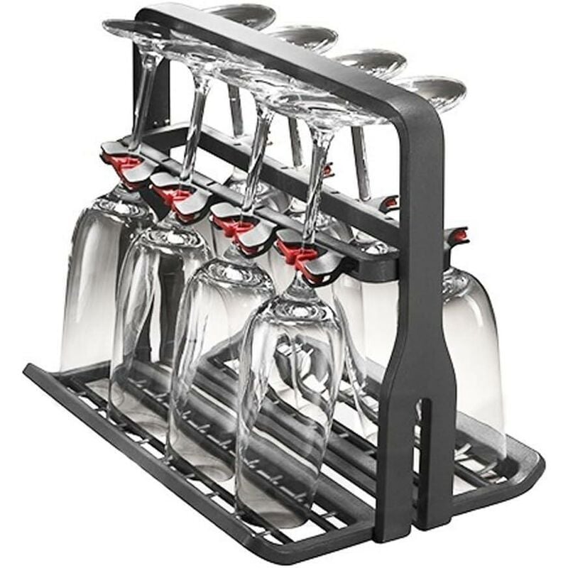 SPARES2GO Universal Wine Glass Basket Dishwasher Rack (8 Glasses)…