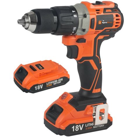 Spark - Perceuse visseuse a percussion sans fil, 16+2 Positions, 44NM, 18V, 2 Vitesses + 2 batteries lithium, Moteur BRUSHLESS
