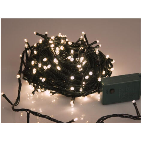 SPARKLE LIGHT LED - 16 M - 240 LAMPES BLANCHES ARIZONA - FIL VERT - MODULATEUR VELLEMAN SP-LED-16-240-24V-AW