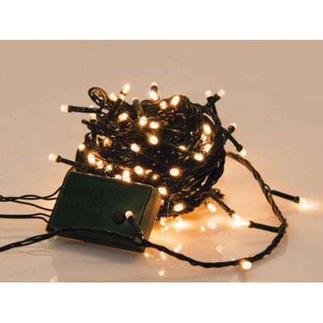 SPARKLE LIGHT LED - 8 M - 120 LAMPES BLANC ARIZONA - FIL VERT - MODULATEUR VELLEMAN SP-LED-8-120-24V-AW