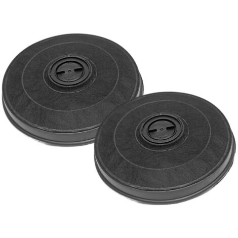 Sparset 2x Ersatzkohlefilter für Mastercook Dunstabzugshauben - passend für Mastercook 106, 706 bis 905, 725, H-20 - rund ca. 235 mm x 25 mm, Aktivkohlefilter / Geruchsfilter