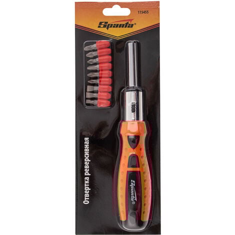 SPARTA - Tournevis à cliquet avec jeu d'embouts - 10 pièces