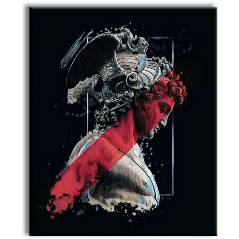 Spartan -  Quadro Canvas Contemporaneo su telaio in legno - Misura: 70x100 cm