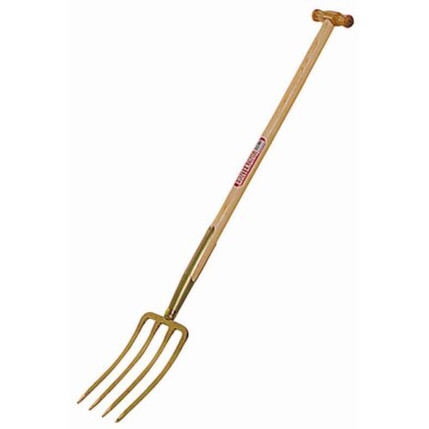 Spatengabel mit Bajonettzinken, gold 85 cm Eschen-T-Stiel