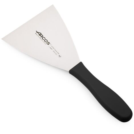 Spatola Arcos 2900 - modello 299725 in acciaio inox Nitrum e mango ergonomico in polipropilene nero e foglio 12,5 x 12 cm, con gancio di copertura