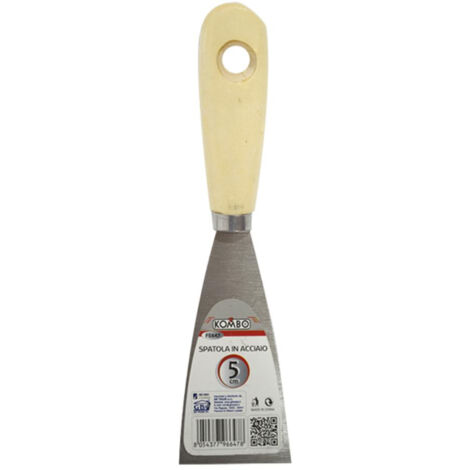 Spatola in Acciaio con Manico in Legno Larghezza: 50mm