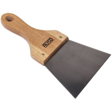 Spatola in acciaio inox con manico in legno 120mm