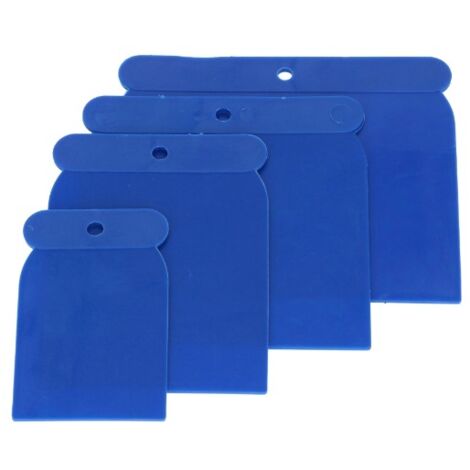 SPATOLA IN PLASTICA 4 PEZZI PER APPLICAZIONE STUCCO