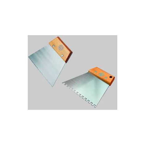 Spatola per bostik c/impugnatura in legno 541 pavan 100 mm - dentatura a sega conf. da 6 pz