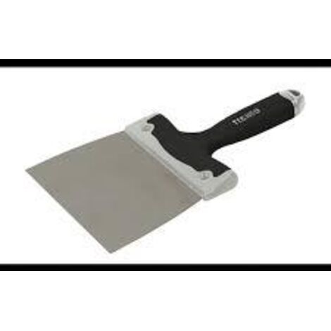 SPATOLA RASATURA 140MM INOX CON MANICO GOMMA