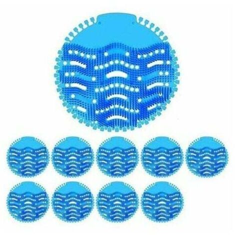Spatter-Less Filtres Pour Urinoir Desodorisant Urinoir 10 Pack Grille Urinoir Avec Parfum De Parfum Bleu Saveur marine