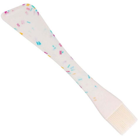 Spatule de Cuisine en Silicone avec Pinceau à Huile Intégré, Ustensile 2 en 1 pour Pâtisserie, Cuisson et Badigeonnage, Coloris Bonbon