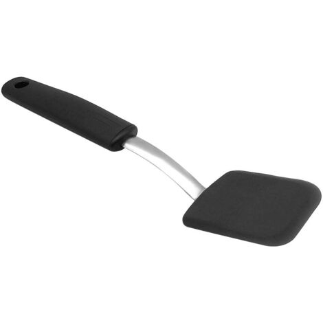 Spatule de Cuisine en Silicone Noir, Pelle de Cuisson Antiadhésive Résistante à Haute Température pour Poêle et Casserole