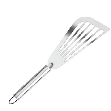 Spatule de Cuisson Anti-Brûlure - Tourne-Poisson en Acier Inoxydable, Manche Ergonomique Isolant, Résistante aux Hautes Températures pour Poêles Anti-Adhésives, Ustensile de Cuisine pour Grillades et