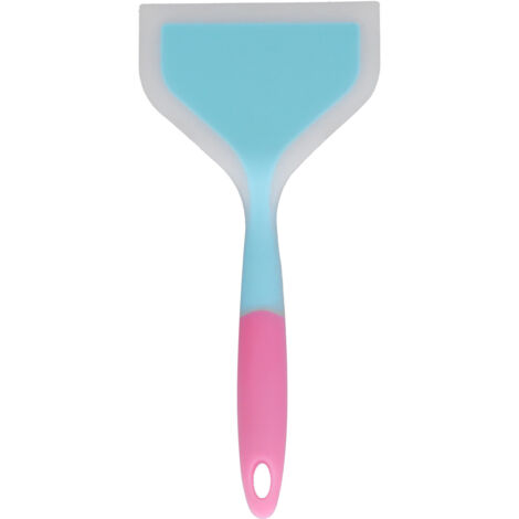 Spatule de Cuisson en Silicone Bicolore Transparente, Large pour Poêle à Pancakes et Friture, Pelle de Cuisine Bleue