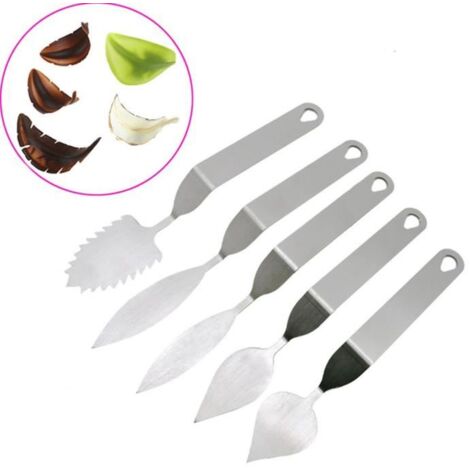 Spatule De Glaçage Ensemble Feuille Plume Spatule Au Chocolat En Acier Inoxydable Gâteau Spatules Glaçage Plus Lisse Outil De
