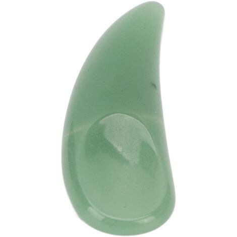 Spatule de Jade Vert pour Soins des Yeux et Application de Crèmes