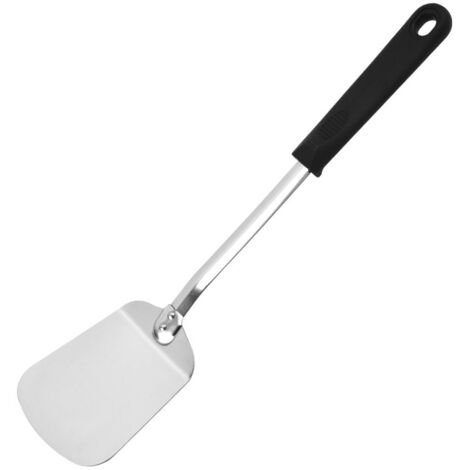spatule en acier inoxydable manche long anti chaud pour cuisine spatule plate resistant a haute temperature