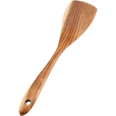 Spatule en Bois Naturel pour Cuisine, Pelle à Frire et Ustensile de Cuisson (31.5x7.5cm)