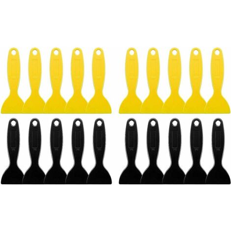 Spatule en plastique Couteau à mastic Mur Couteau à mastic Outil de grattoir Grattoirs à peinture flexibles Spatule souple Outil de grattoir pour emballage en vinyle peint et voiture 20 pièces
