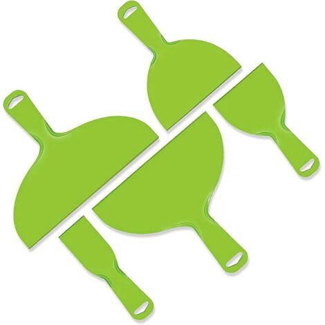 Spatule en plastique pour plâtre, mastic, peinture, réparations, autocollants, papier peint, cuisson, vert (2/4/6/8/10)