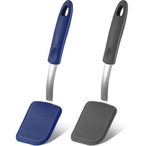 Spatule En Silicone - 2 Pièces - Flexible Et Résistante À La Chaleur Jusqu'à 230 °C - Pour Cuisinière Antiadhésive - Idéale Pour Crêpes Oeufs Biscuits Et Brownies