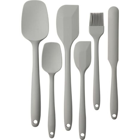 Spatule En Silicone - 600 °F Résistant À La Chaleur - Sans BPA - Design Monobloc Avec Âme En Acier Inoxydable - Pour Cuisine Et Pâtisserie - Lot De 6
