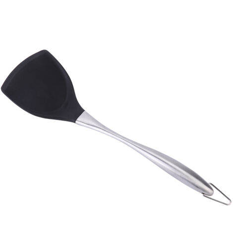 Spatule en Silicone Inox Résistante à la Chaleur pour Cuisine - Ustensile de Cuisson à Long Manche